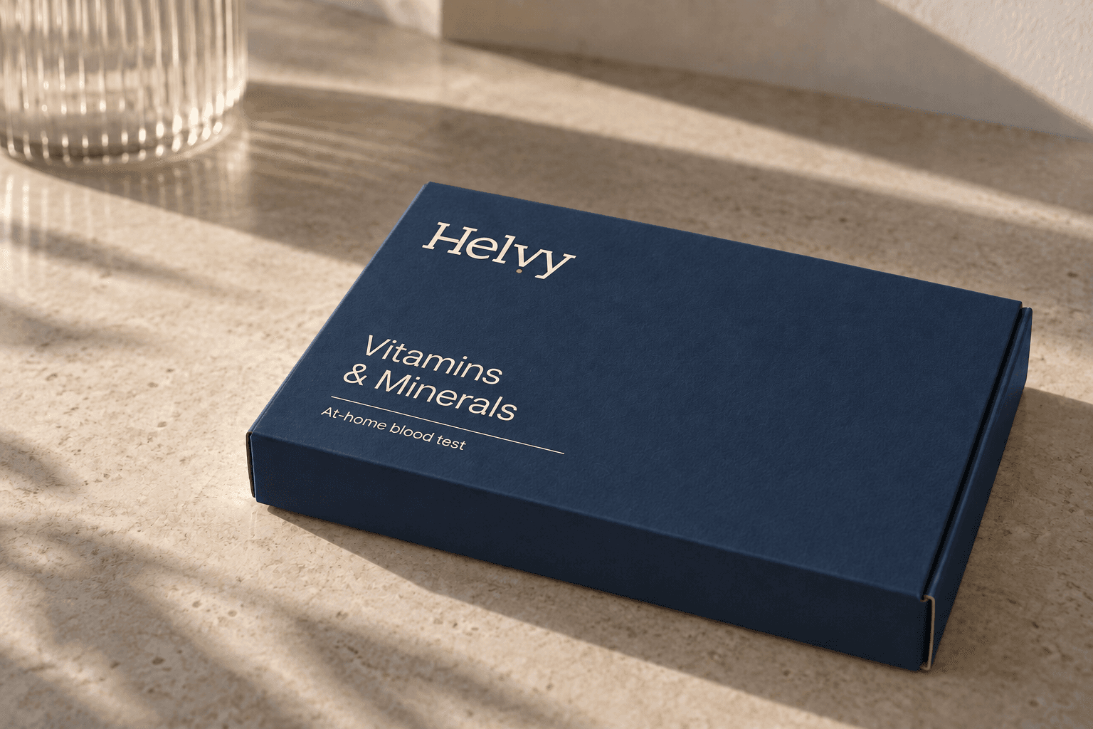 Illustrative Helvy Vitamins & Minerals packaging in natural daylight