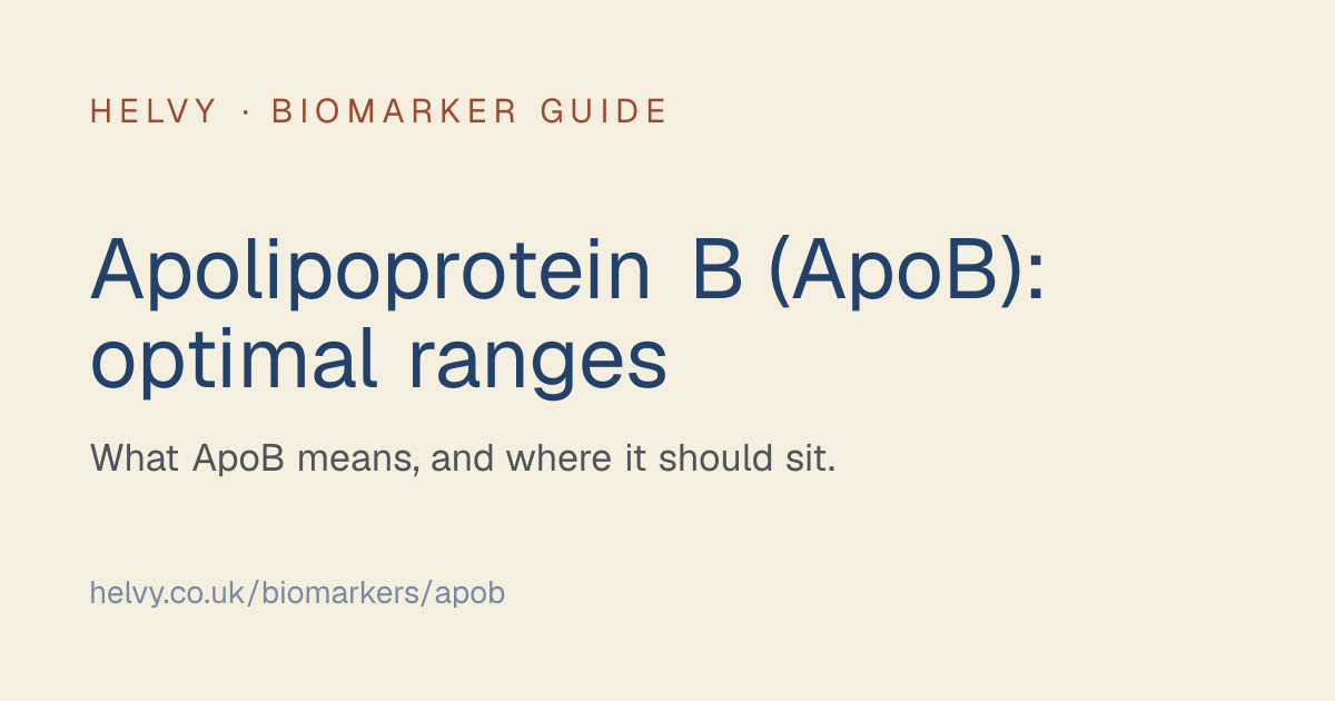 Apolipoprotein B (ApoB) Blood Test | Optimal Ranges & Guide | Helvy
