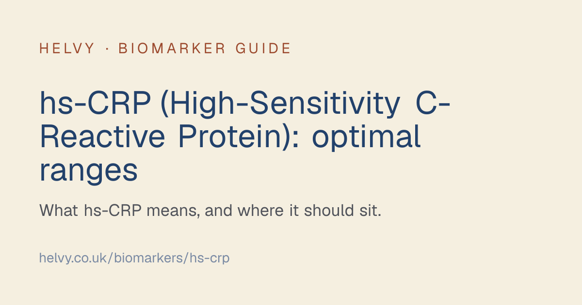hs-CRP (High-Sensitivity C-Reactive Protein) Blood Test | Optimal ...