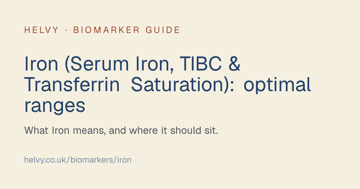 Iron (Serum Iron, TIBC & Transferrin Saturation) Blood Test | Optimal ...