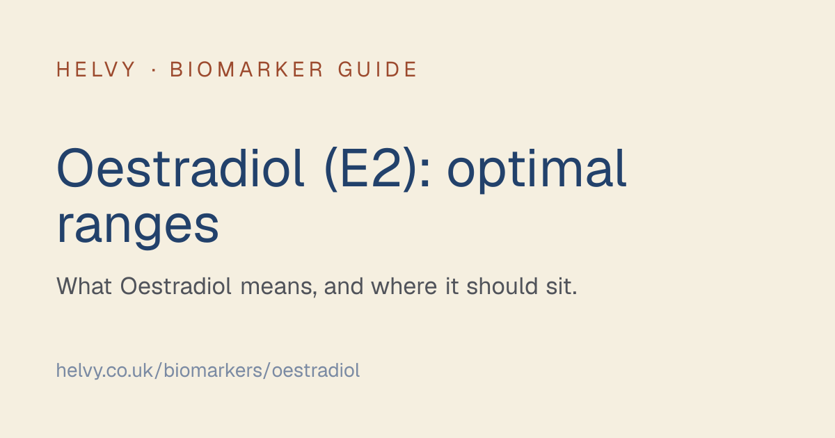 Oestradiol (E2) Blood Test | Optimal Ranges & Guide | Helvy