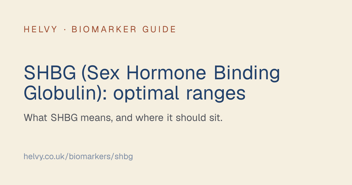 SHBG (Sex Hormone Binding Globulin) Blood Test | Optimal Ranges & Guide ...