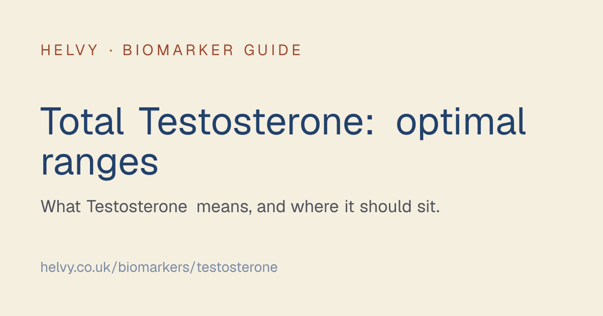 Total Testosterone Blood Test | Optimal Ranges & Guide | Helvy