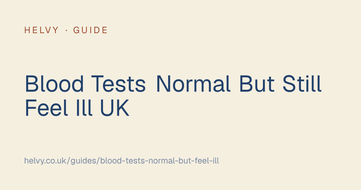 Blood Tests Normal But Still Feel Ill UK: The Optimal Range Gap ...